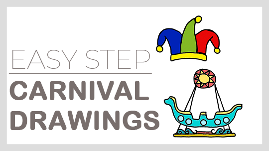 How to draw Carnival images in easy step-by-step