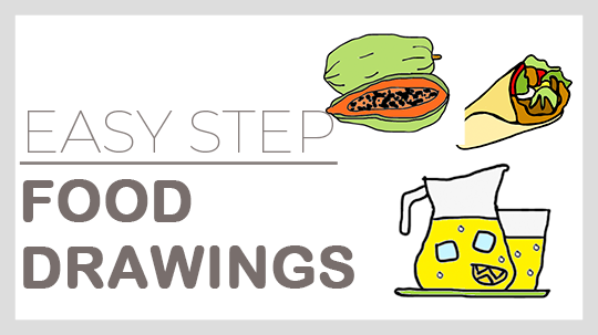 How to draw easy food drawings in easy step-by-step