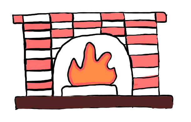  how to draw step by step fireplace drawing easy  - EasystepDrawing