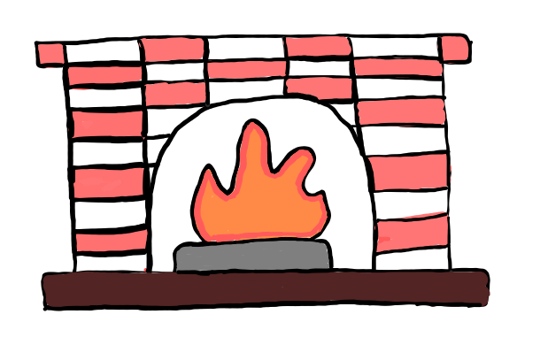  how to draw step by step fireplace drawing easy  - EasystepDrawing