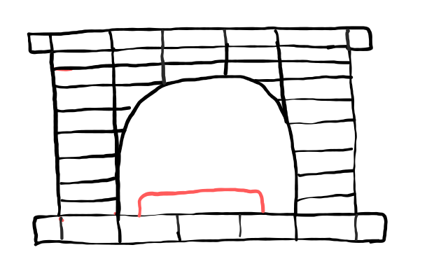  how to draw step by step fireplace drawing easy  - EasystepDrawing