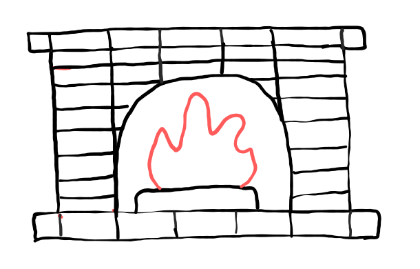  how to draw step by step fireplace drawing easy  - EasystepDrawing