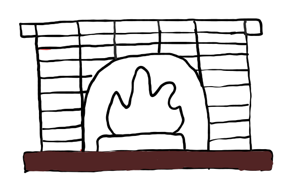  how to draw step by step fireplace drawing easy  - EasystepDrawing