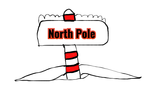 easy step by step northpolesign drawing - EasystepDrawing