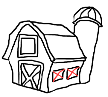  how to draw step by step barn drawing easy  - EasystepDrawing