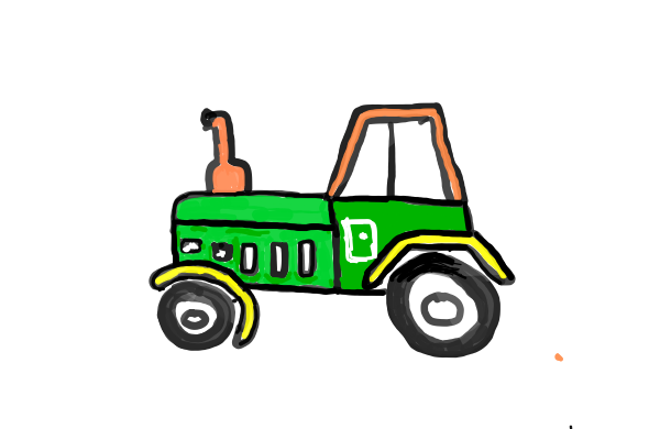 How to draw Tractor in easy step by step.