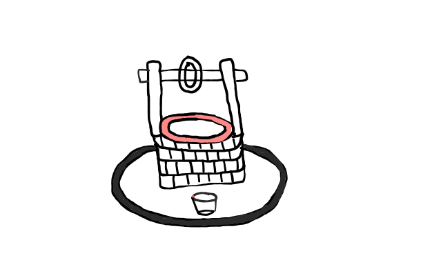  how to draw Water Well in easy steps - step number : 10 - Easy Step Drawing