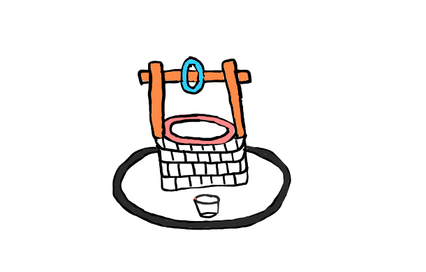  how to draw Water Well in easy steps - step number : 12 - Easy Step Drawing