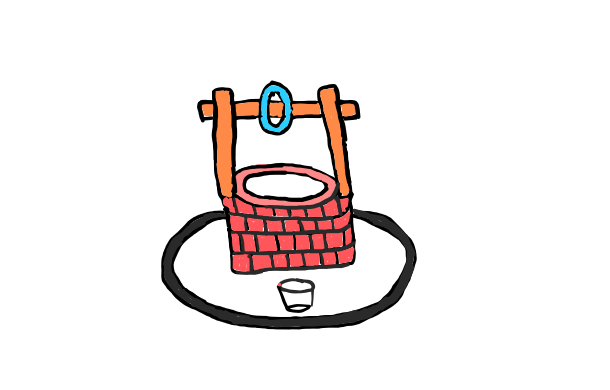  how to draw Water Well in easy steps - step number : 13 - Easy Step Drawing