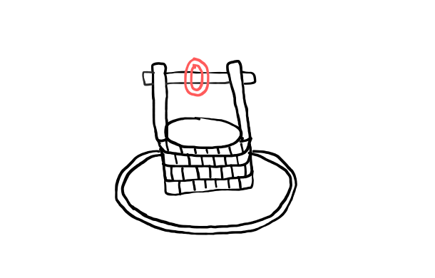  how to draw Water Well in easy steps - step number : 6 - Easy Step Drawing