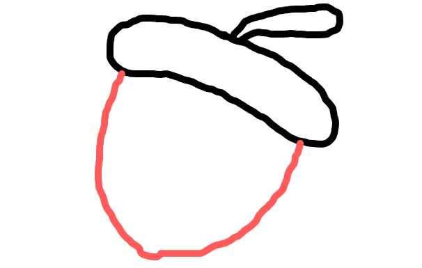  how to draw step by step acorn drawing easy  - EasystepDrawing