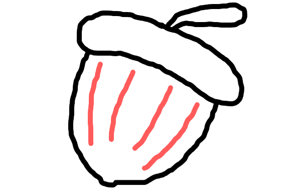  how to draw step by step acorn drawing easy  - EasystepDrawing