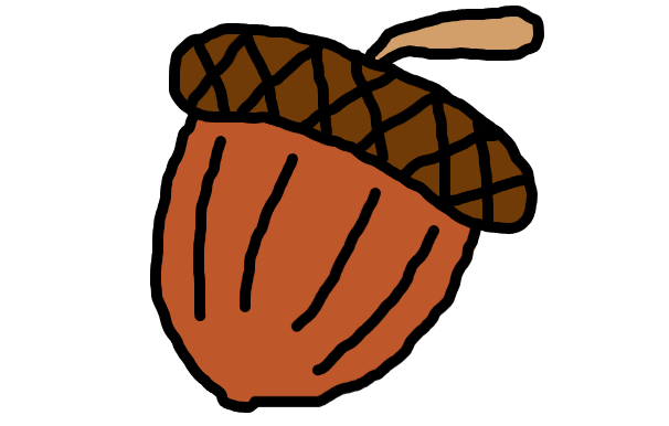 easy step by step acorn drawing - EasystepDrawing