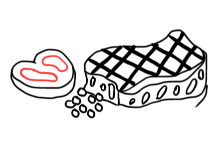  how to draw step by step steak drawing easy  - EasystepDrawing
