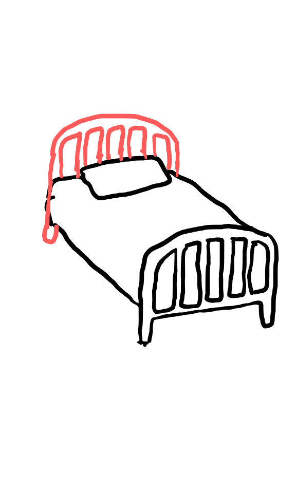  how to draw Hospital Bed in easy steps - step number : 4 - Easy Step Drawing