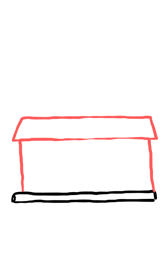  how to draw Medical Clinic House in easy steps - step number : 2 - Easy Step Drawing