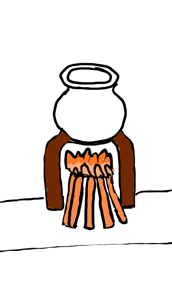  how to draw Chulha in easy steps - step number : 5 - Easy Step Drawing