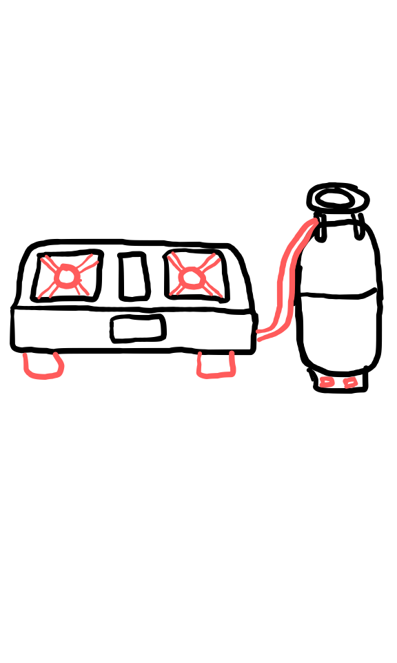  how to draw Gas Cylinder and Stove in easy steps - step number : 4 - Easy Step Drawing