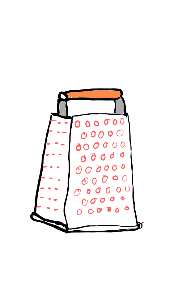  how to draw Grater in easy steps - step number : 6 - Easy Step Drawing