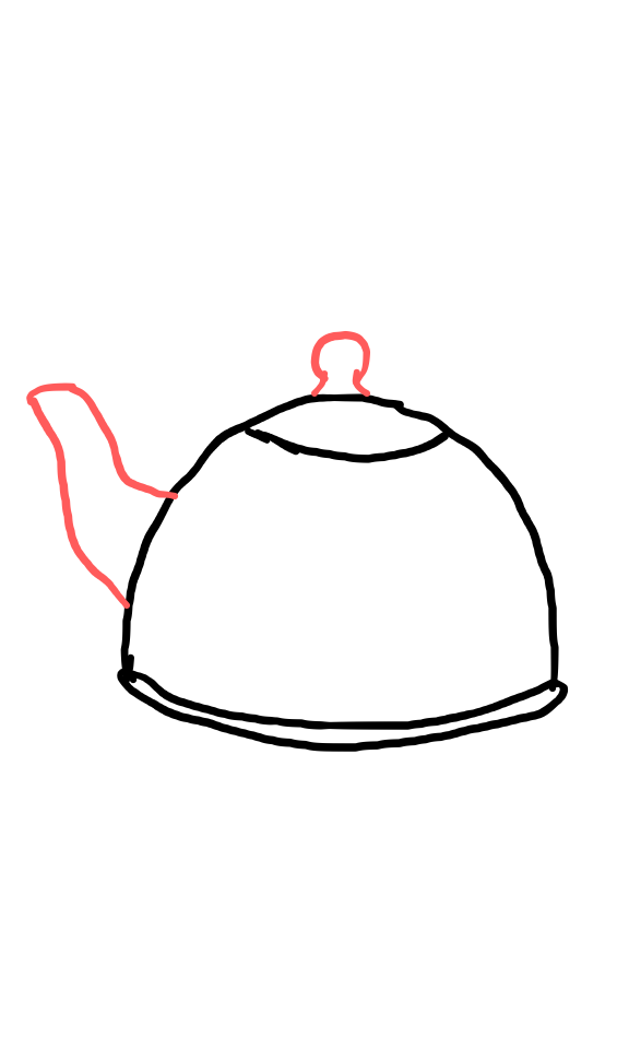  how to draw Kettle in easy steps - step number : 3 - Easy Step Drawing