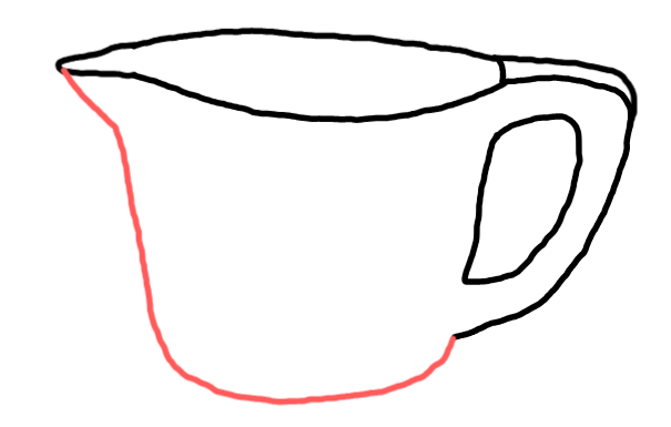 How to draw Measuring Cup step 3 - Easy Step Drawing