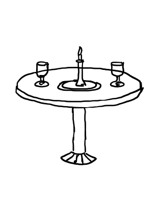  how to draw Round Dinning Table in easy steps - step number : 6 - Easy Step Drawing