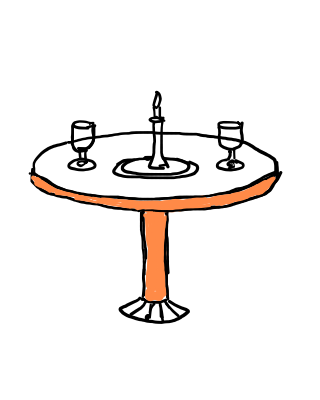  how to draw Round Dinning Table in easy steps - step number : 7 - Easy Step Drawing