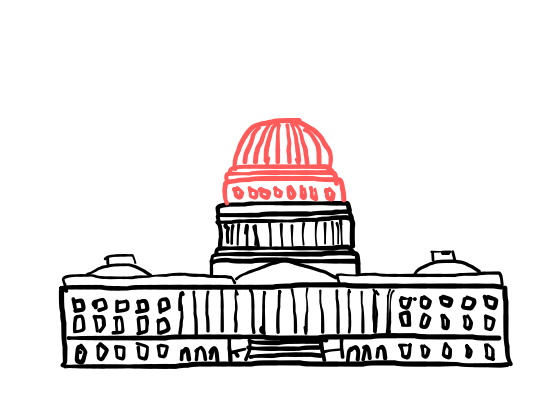  how to draw Capitol Hill Washington DC in easy steps - step number : 6 - Easy Step Drawing