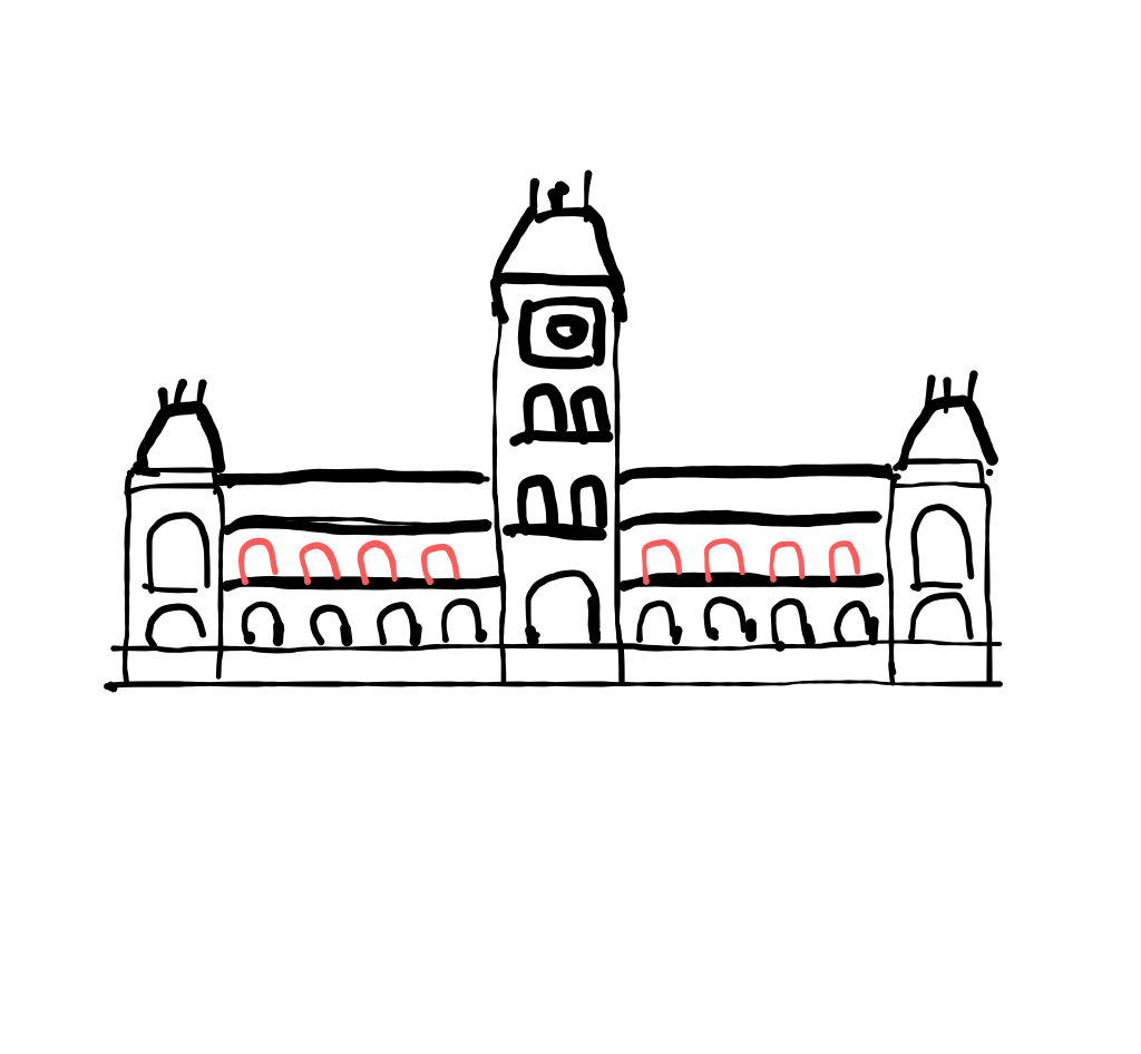 how to draw Chennai Railway Station in easy steps - step number : 5 - Easy Step Drawing