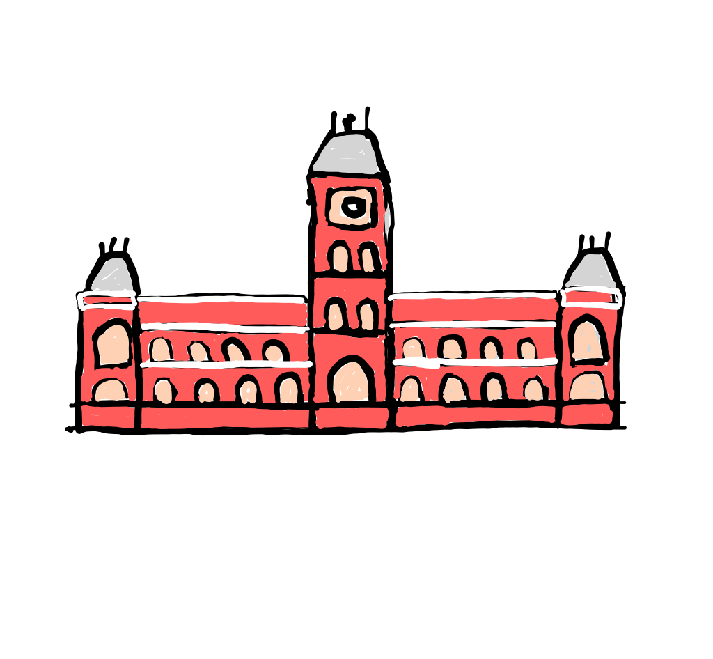 How to draw Chennai Railway Station in easy step by step.