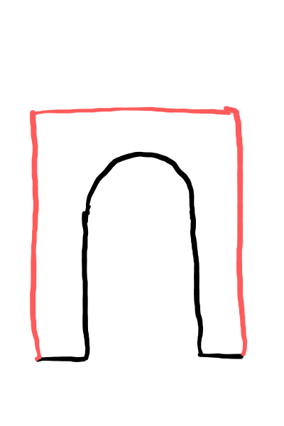  how to draw India Gate Delhi in easy steps - step number : 2 - Easy Step Drawing