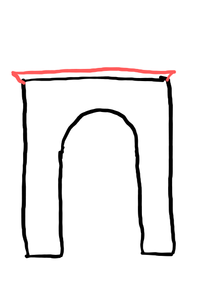  how to draw India Gate Delhi in easy steps - step number : 3 - Easy Step Drawing