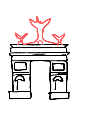  how to draw Triumphal Arch in easy steps - step number : 4 - Easy Step Drawing