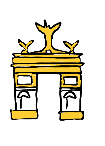  how to draw Triumphal Arch in easy steps - step number : 6 - Easy Step Drawing