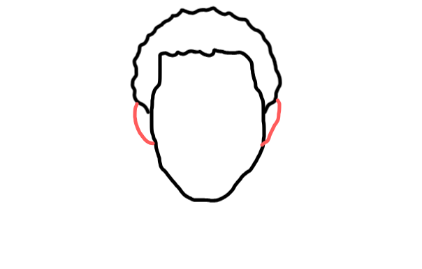  how to draw Nelson Mandela in easy steps - step number : 3 - Easy Step Drawing