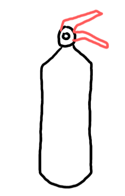  how to draw Fire Extinguisher in easy steps - step number : 3 - Easy Step Drawing