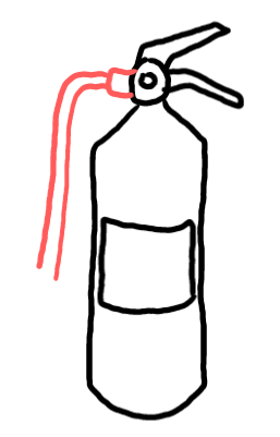  how to draw Fire Extinguisher in easy steps - step number : 5 - Easy Step Drawing