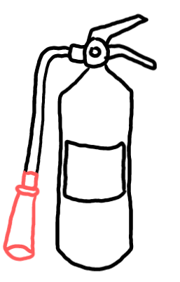  how to draw Fire Extinguisher in easy steps - step number : 6 - Easy Step Drawing
