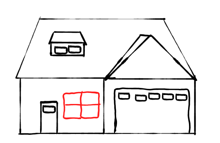  how to draw House in easy steps - step number : 12 - Easy Step Drawing