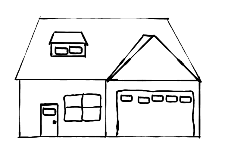  how to draw House in easy steps - step number : 13 - Easy Step Drawing