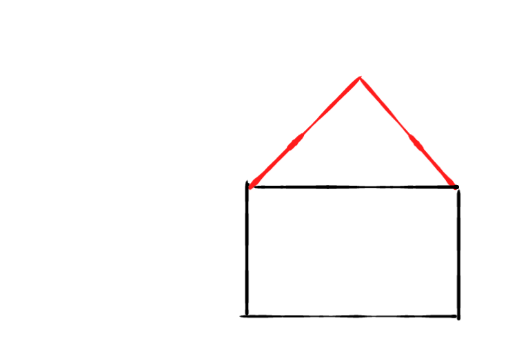  how to draw House in easy steps - step number : 2 - Easy Step Drawing