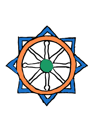  how to draw Karma Wheel in easy steps - step number : 8 - Easy Step Drawing