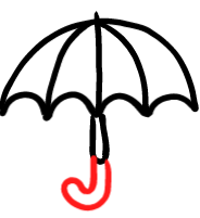 how to draw Umbrella in easy steps - step number : 5 - Easy Step Drawing