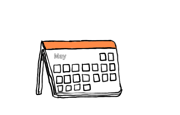  how to draw Desk Calendar in easy steps - step number : 5 - Easy Step Drawing