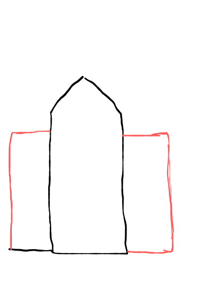  how to draw  School in easy steps - step number : 2 - Easy Step Drawing