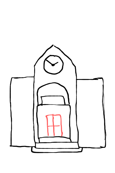  how to draw  School in easy steps - step number : 5 - Easy Step Drawing