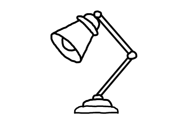  how to draw Study Lamp in easy steps - step number : 7 - Easy Step Drawing