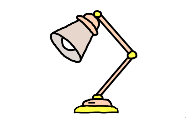 How to draw Study Lamp in easy step by step.