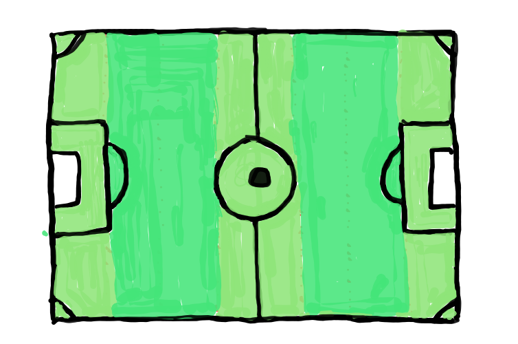  how to draw Soccer Field in easy steps - step number : 3 - Easy Step Drawing