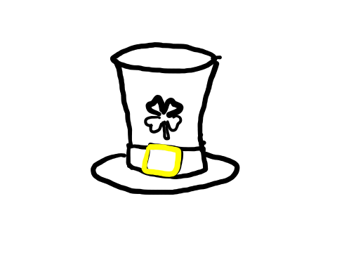  how to draw St Patricks Hat in easy steps - step number : 6 - Easy Step Drawing